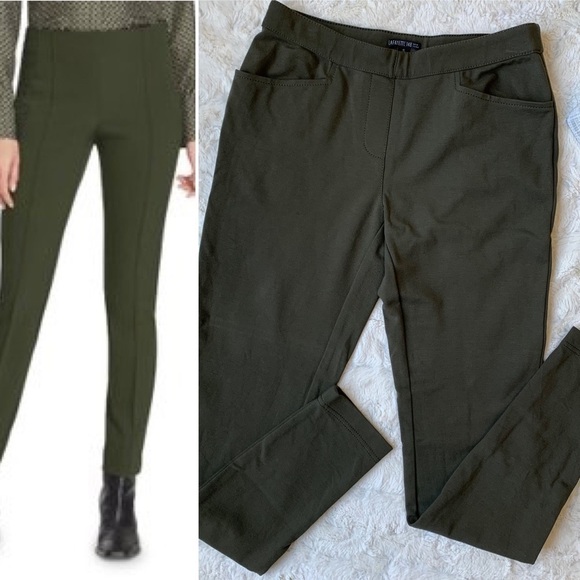 LAFAYETTE 148 olive green stretch pant leggings - Picture 1 of 5